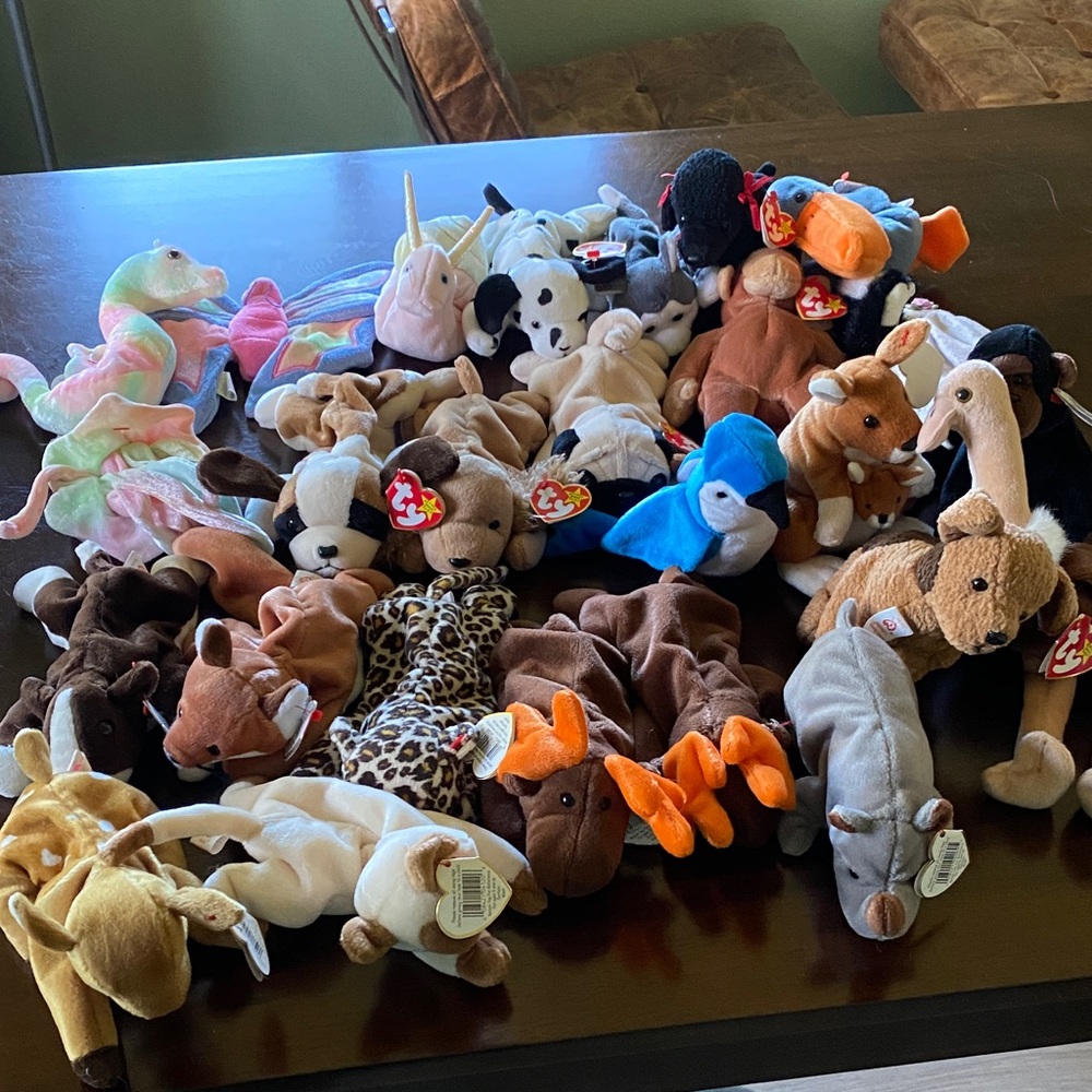 Beanie Baby Collection- PE Pellets all with tags without plastic cover- 26 Total